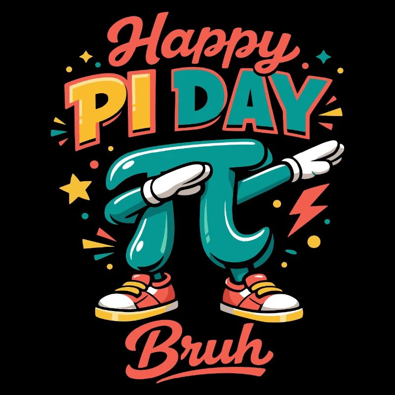 Happy Pi Day Bruh Dabbing Pi Math Saying Retro