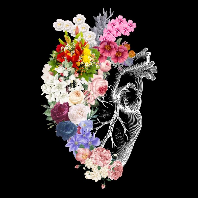 Florales anatomisches Herz