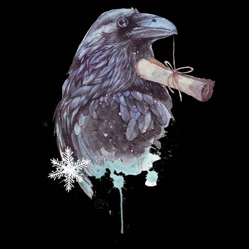 Briefrabe Hexenvogel Mystisches Design