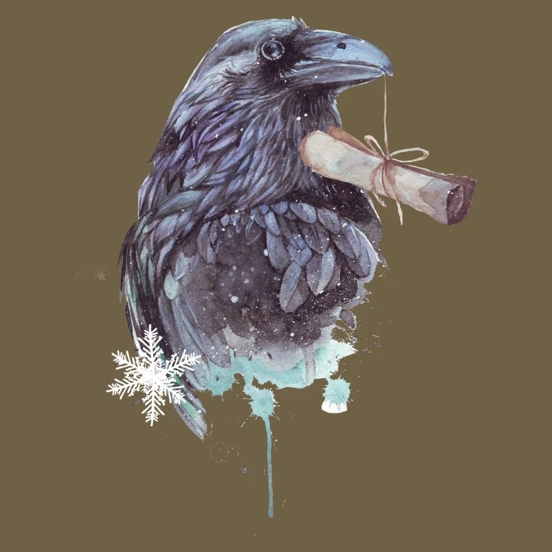 Briefrabe Hexenvogel Mystisches Design