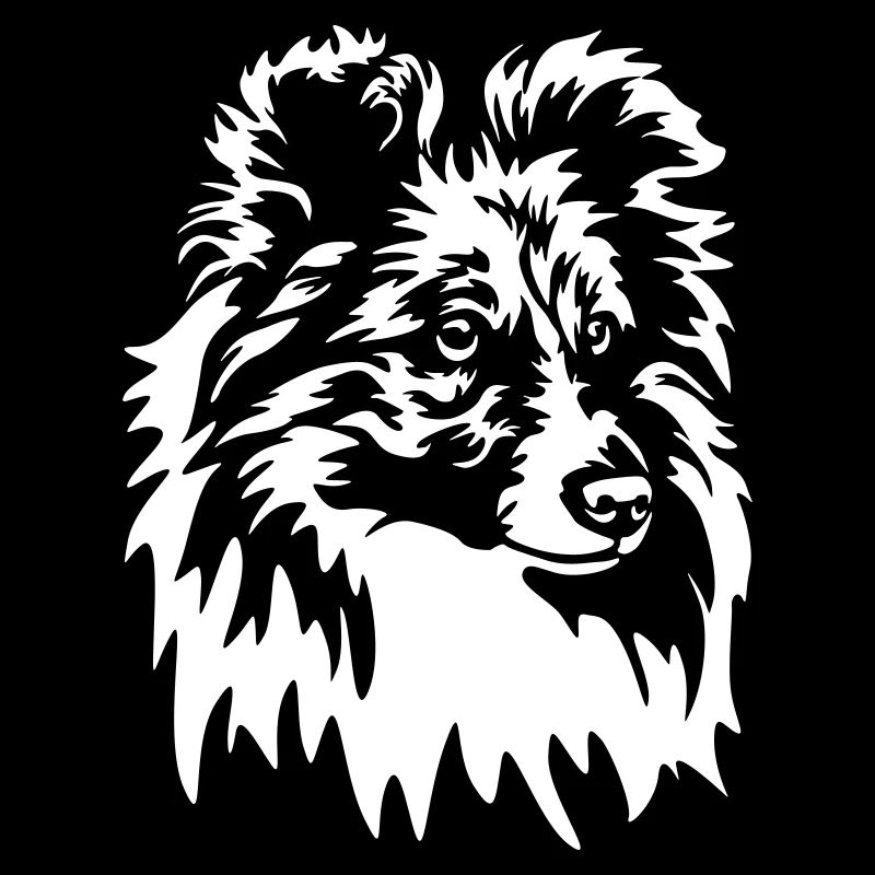 Sheltie Head « Black Edition »