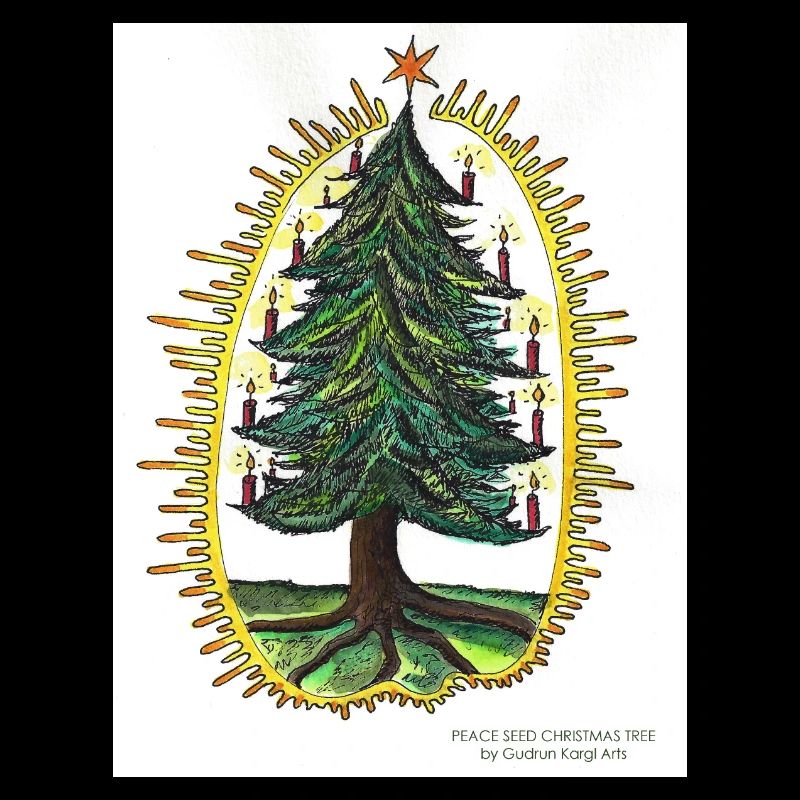 PEACE SEED CHRISTMAS TREE by Gudrun Kargl