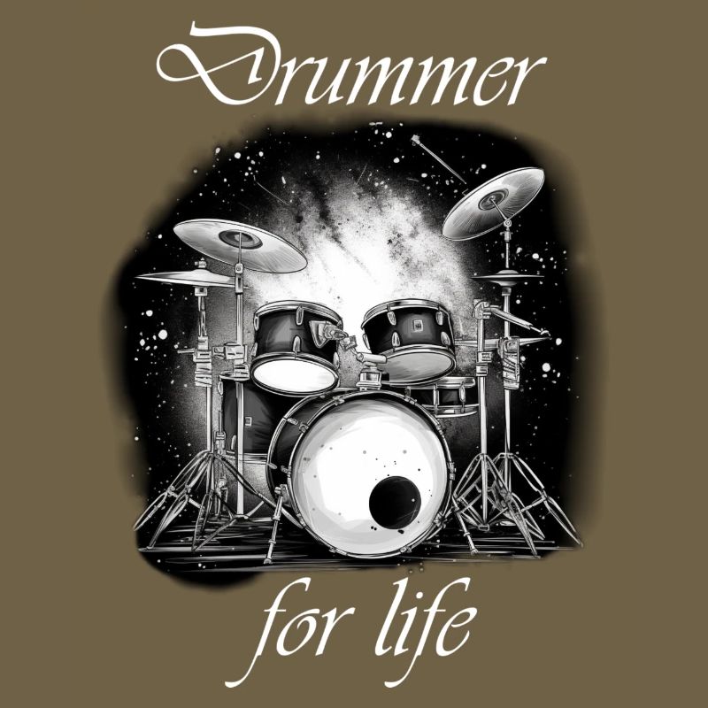 Drummer for life white