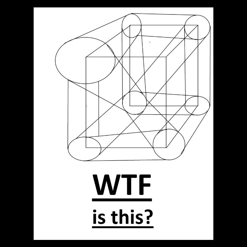 Geometrischer Würfel Netzkunst