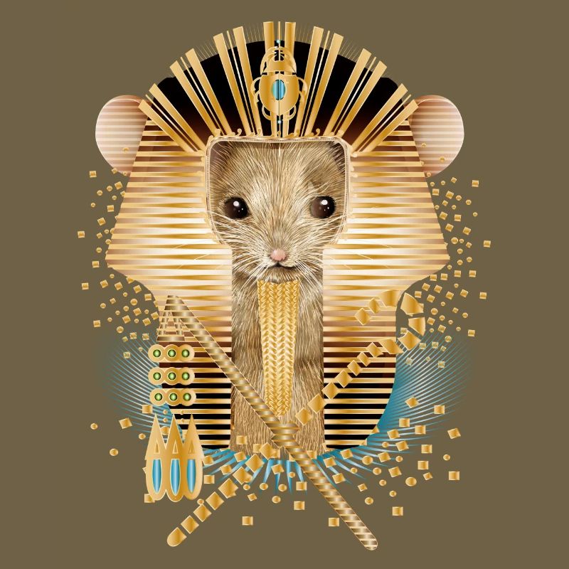 Mouse with Egyptian Pharaoh Mask
