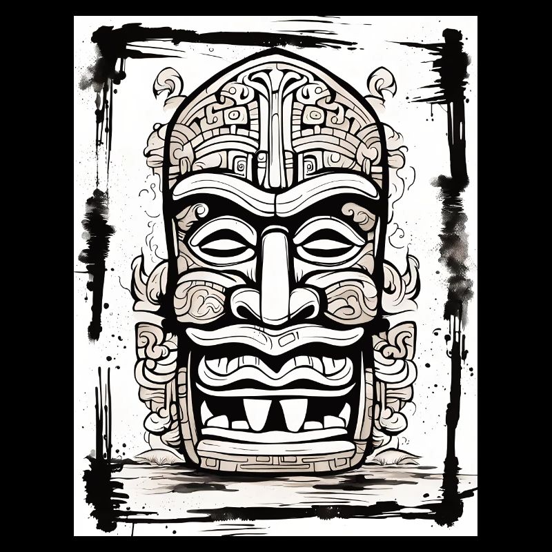Masque Tiki Style Asie
