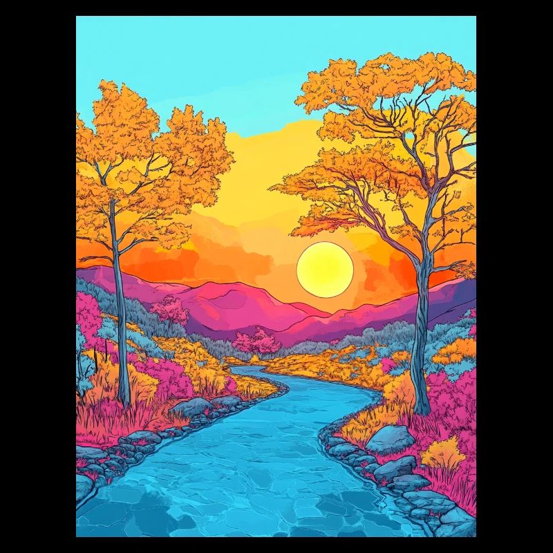 Lebendige Herbstlandschaftsszene