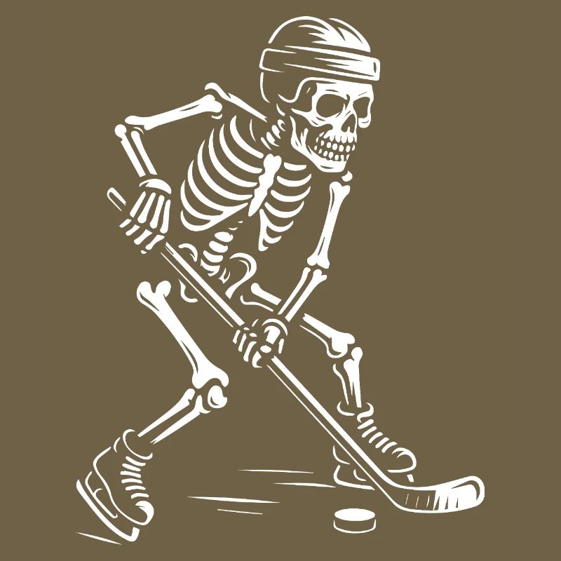 Skeleton Hockey Geist