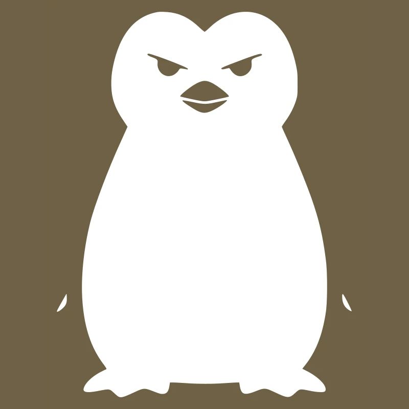 Pinguin Stencil: Boldes Grunge-Statement
