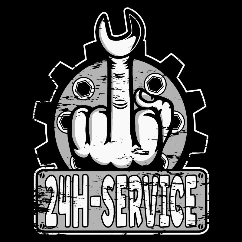 Mittelfinger Stinkerfinger 24h Service Design Grau