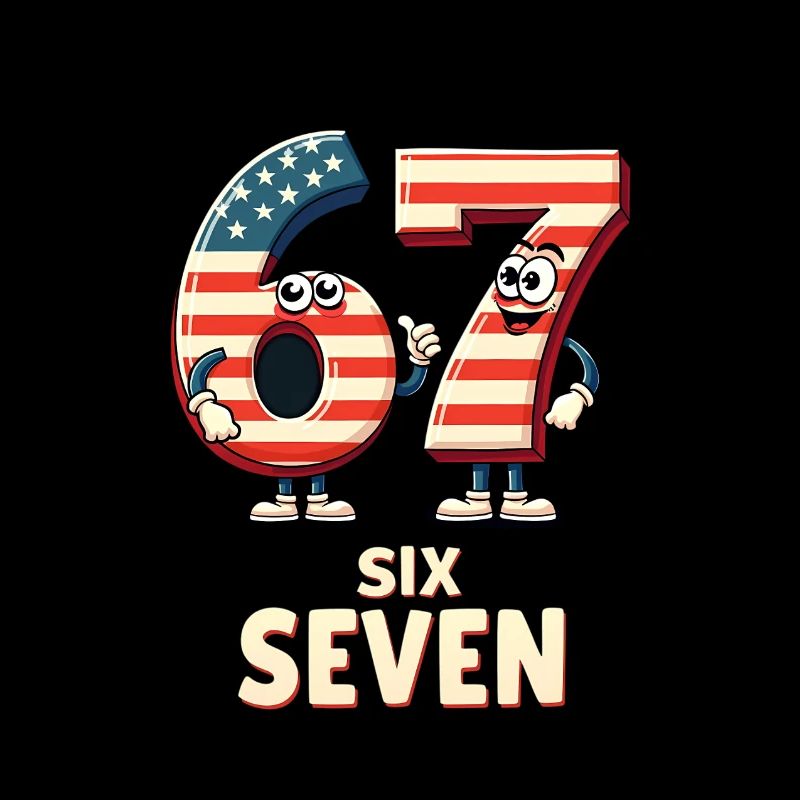 US Flag 67 Memes Six Seven