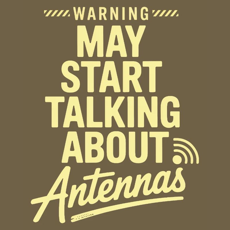Retro Tech Satire Antenne Gesprächsplakat