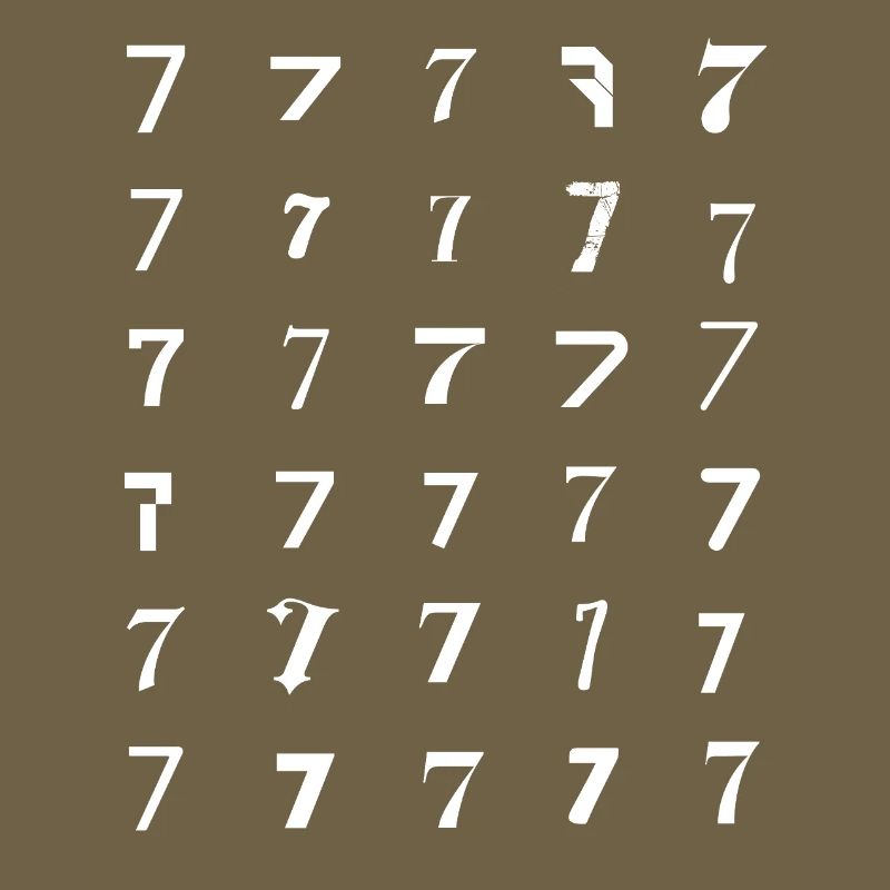 Sevenfold Glyph Grid numerology