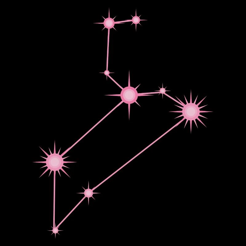 Leo Star Constellation Zodiac Sign Pastel Pink