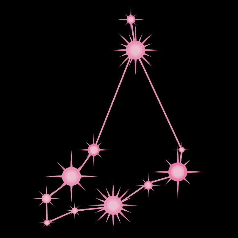 Steinbockstern Sternbild Tierkreis Pastellrosa