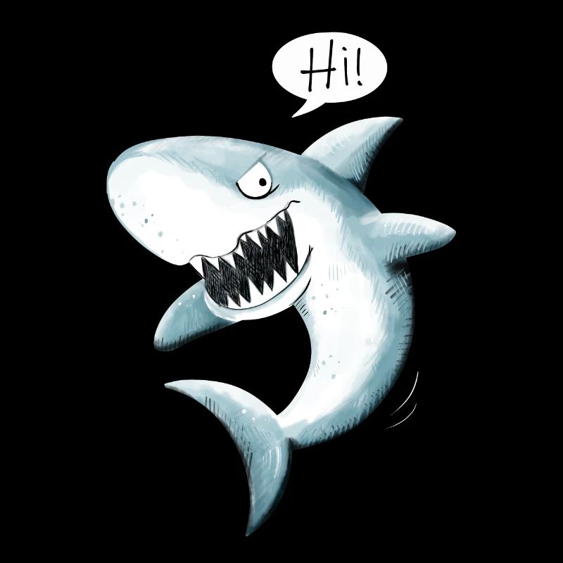 Cool Salut Hai I requin cartoon