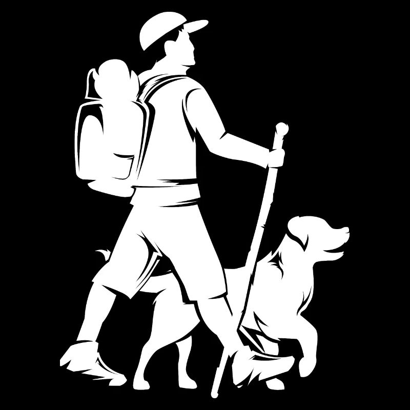 Marcher avec le logo d’animaux de compagnie d’extérieur de l’icône de chien