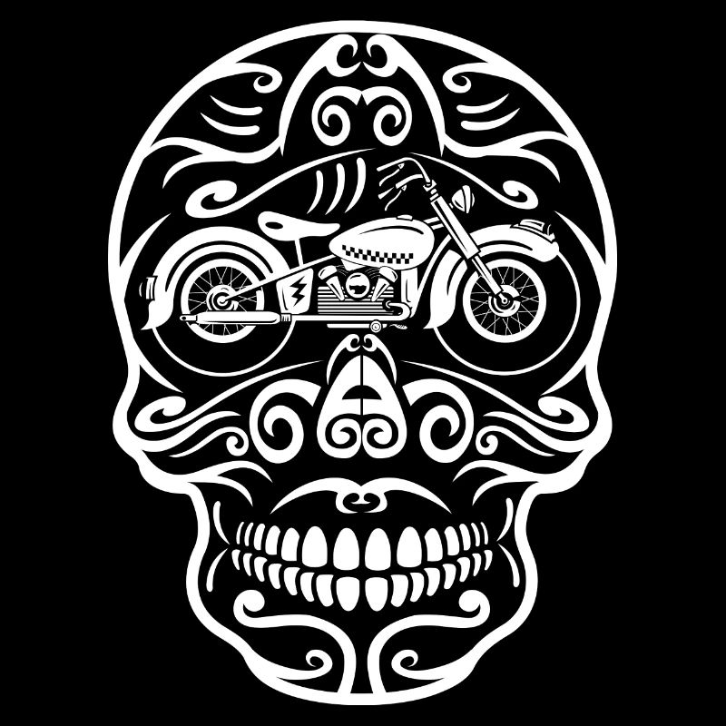 Moto rétro Skull