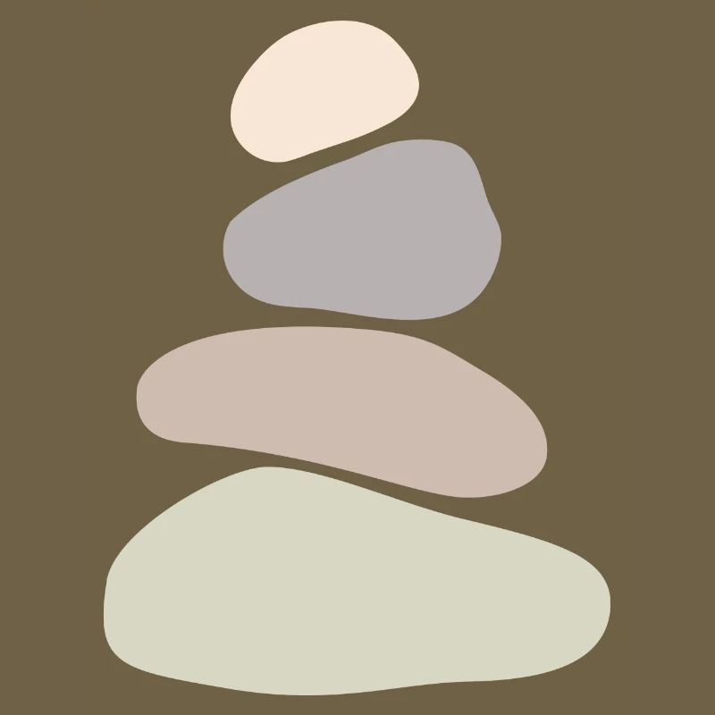 Calming Stone Stack Wall Art – Minimalist Zen