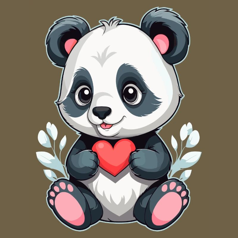 Panda mit Herz