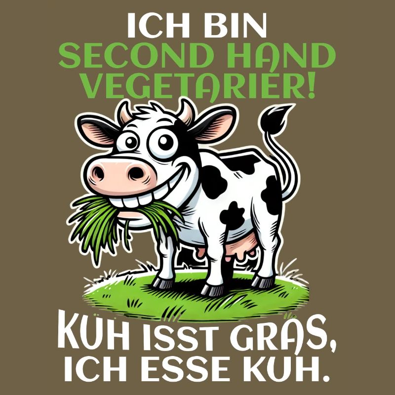 Ich bin Second Hand Vegetarier - Kuh Meme