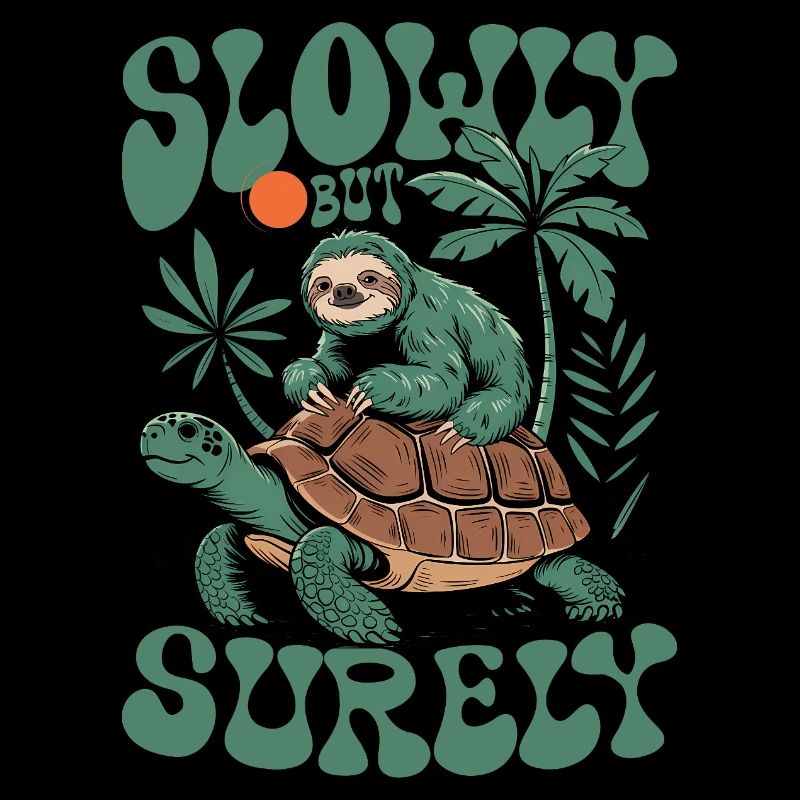 Slowly But Surely Tortoise And Sloth