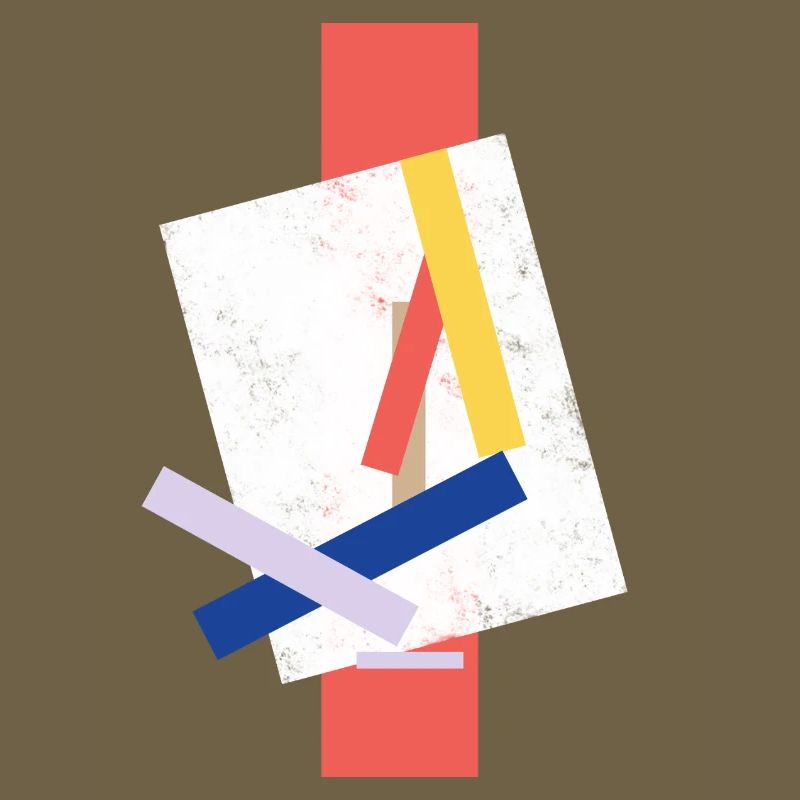 Motif de blocs de couleurs abstraits visage déformé
