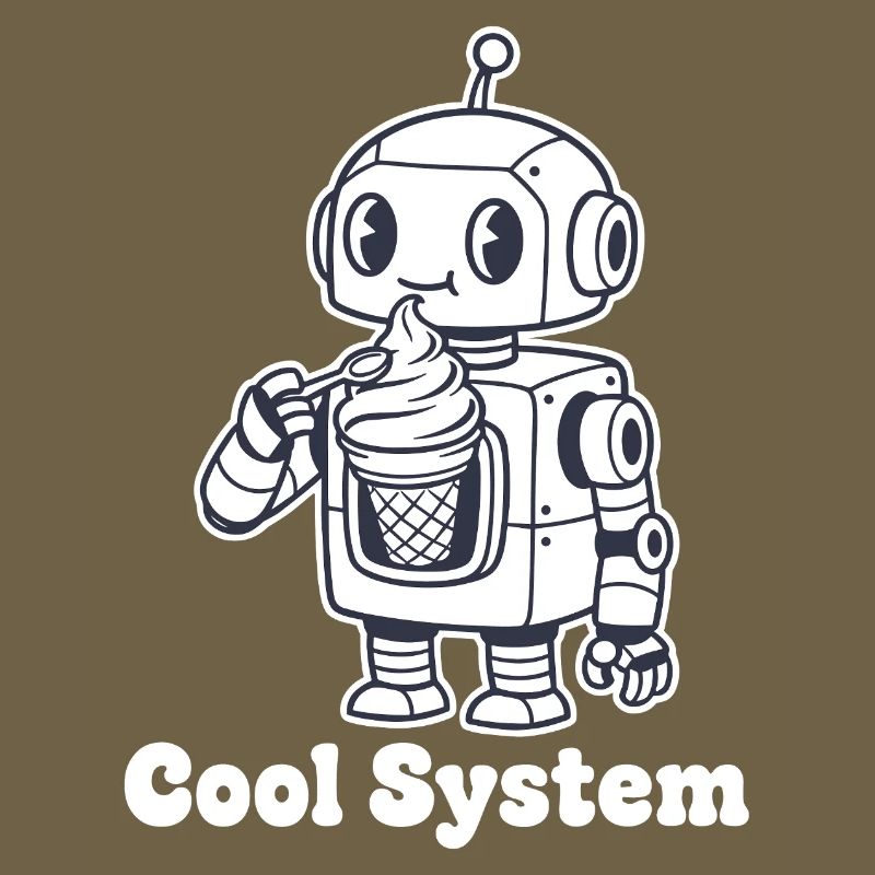 Roboter mit Eiscreme
