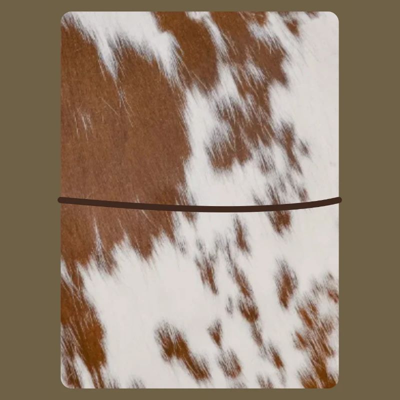 Journal en cuir de vache brun