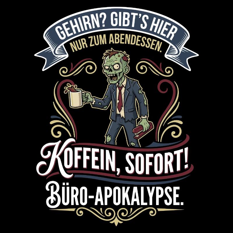 Apocalypse du bureau zombie du café