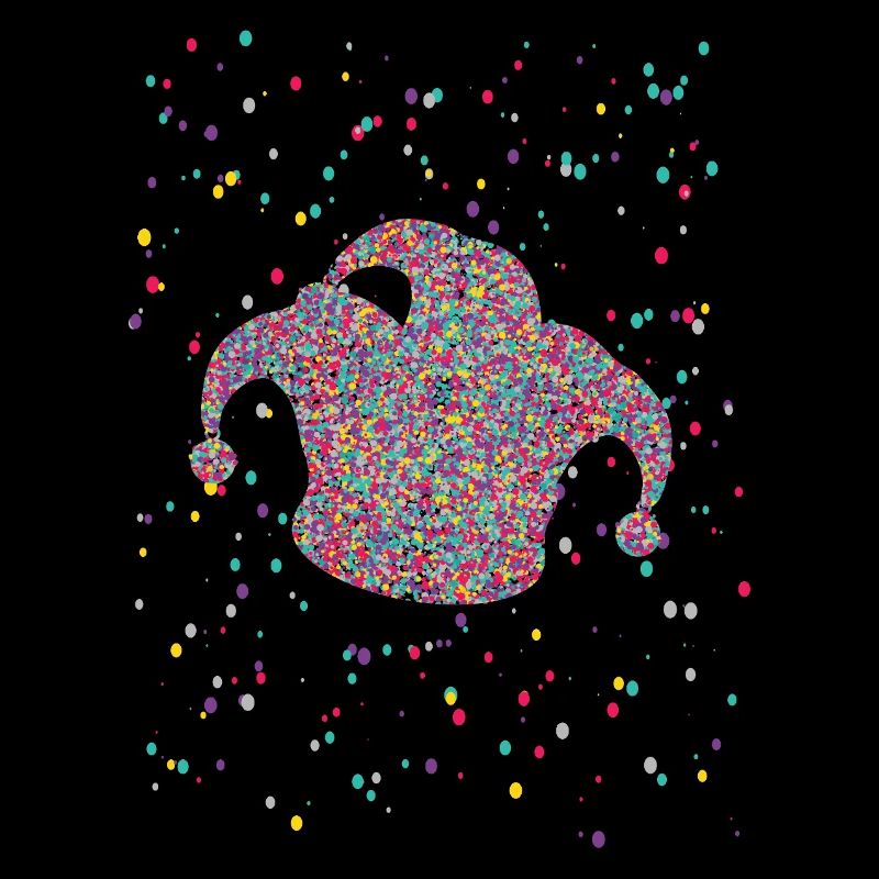 Confettis Jeck Hat Costume de Carnaval