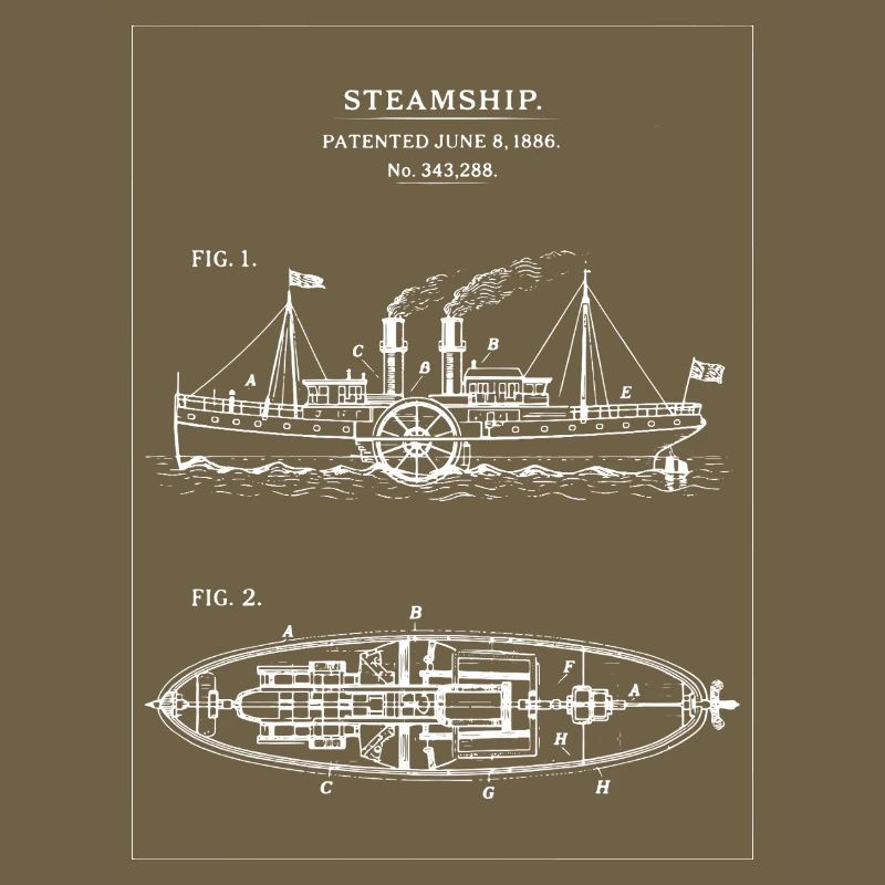 Dampfschiff Blueprint Dampfschiff
