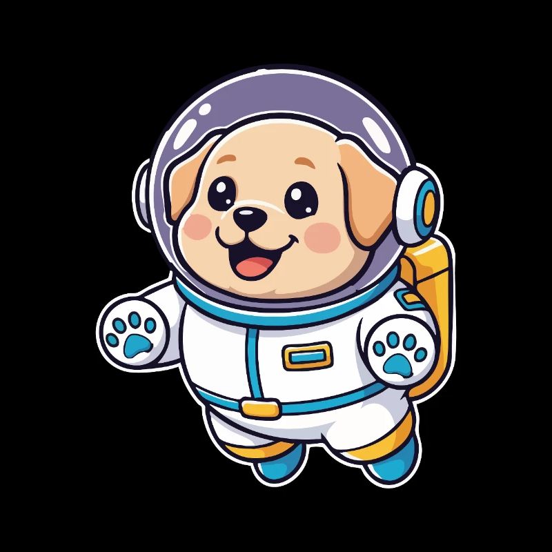 Golden Retriever Dog Space Astronaut Cute