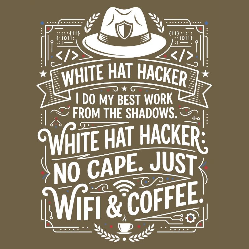 White Hat Hacker Wifi And Coffee