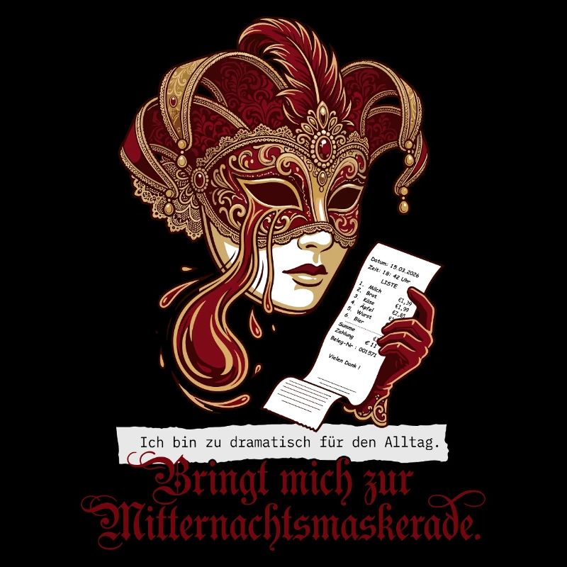 Dramatisches Mitternachtsmaskerade Design für Buch