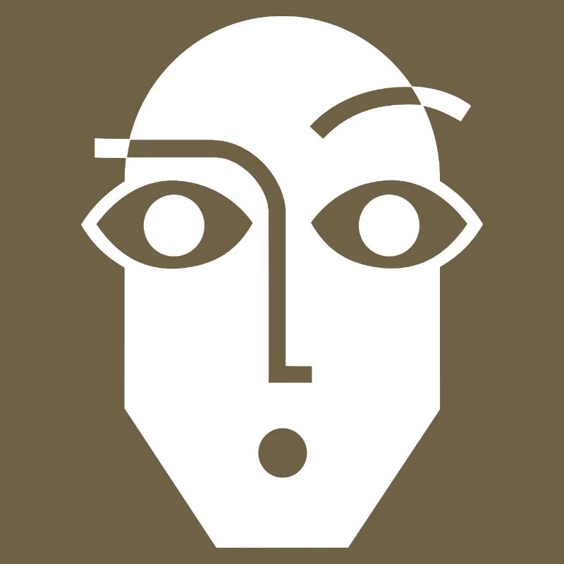 Black and White Linear Abstract Face