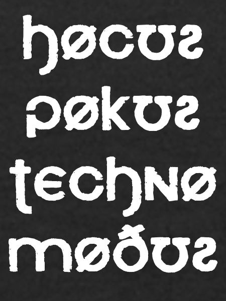 Hocus Pocus Techno Modus Font