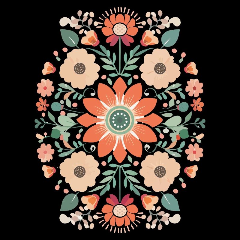Flower Power Bohème Rétro Flower Design