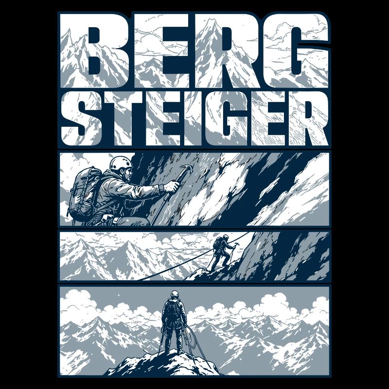 Bergsteiger Gipfelsturm Retro