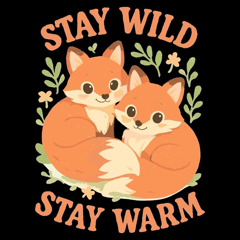 Douces renards dans la forêt – Restez Sauvages, Au Chaud