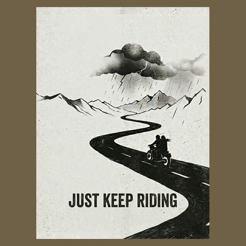 Continue simplement à faire de l’aventure à moto