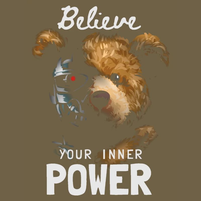 Bear with Robot Face Inner Power