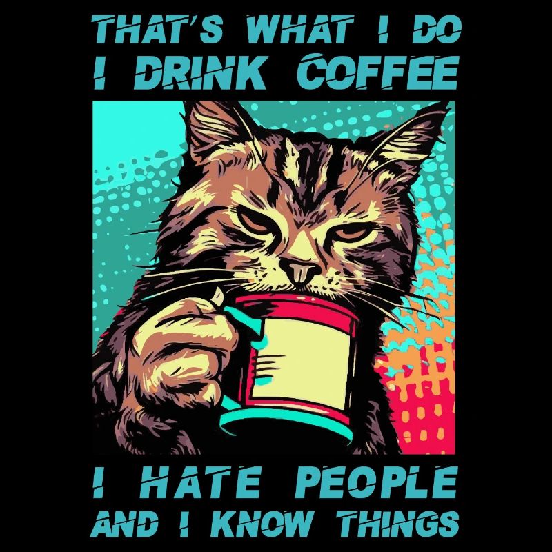 Coffee with a cat