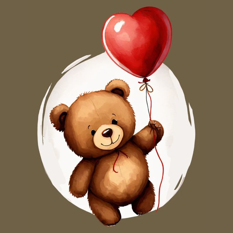Bear with balloon