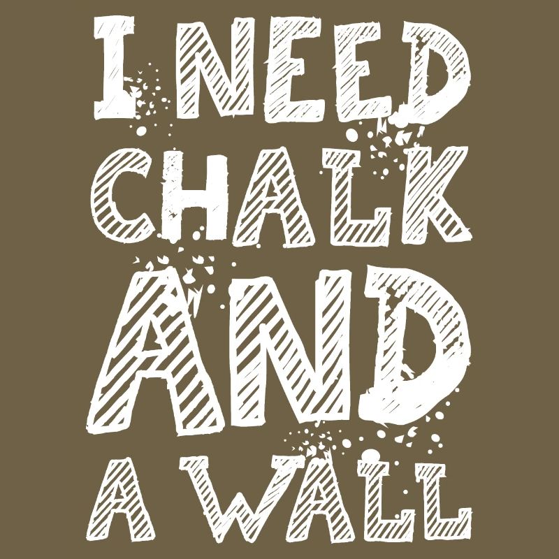 Chalk Boulder Klettern Wand lustige Sprüche Logo