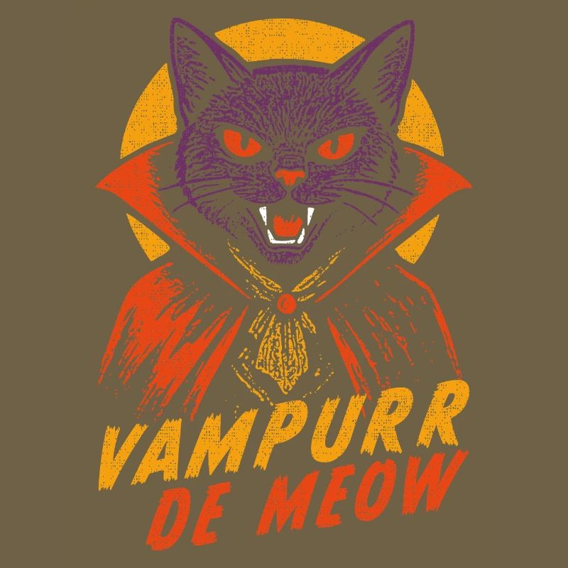Vampurr De Meow Retro Comic Vampirkatze