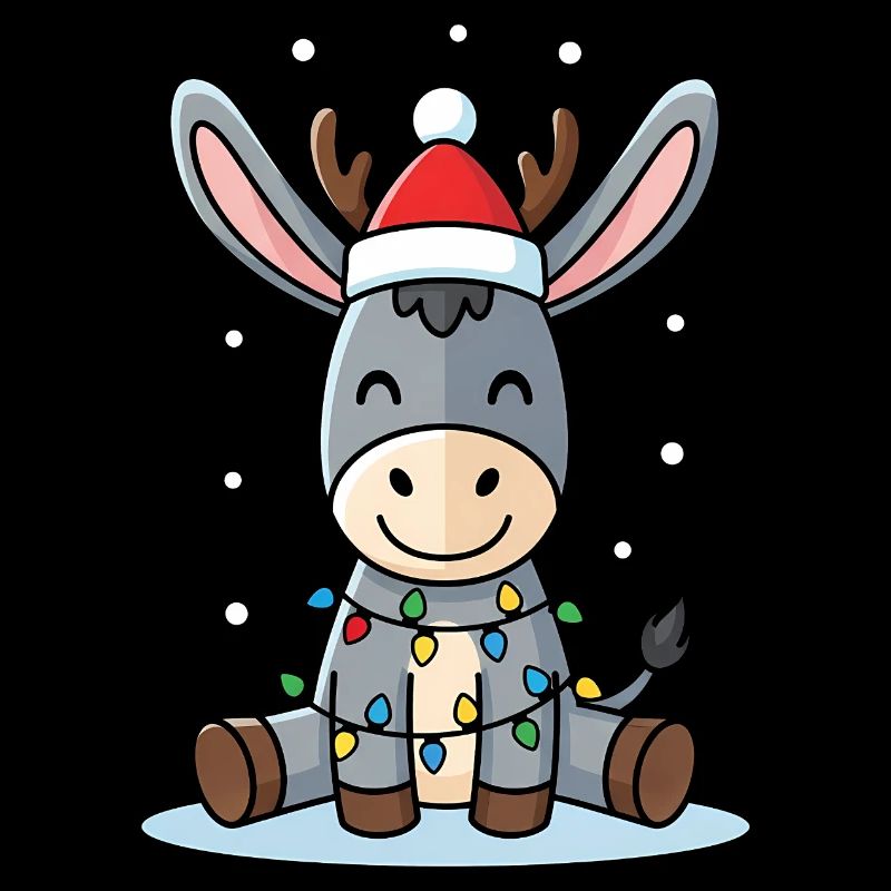 Süßes Esel Elfe Weihnachten Geschenk Niedlich Wint