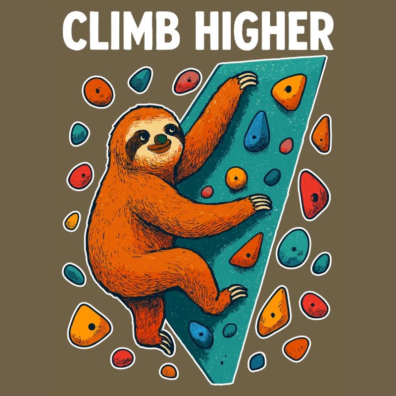 Bouldering Sloth Climbing Gift