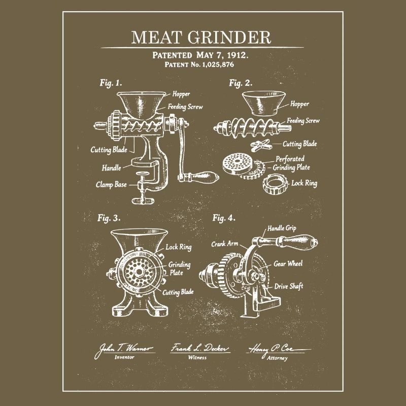 Schéma de plan du broyeur à viande