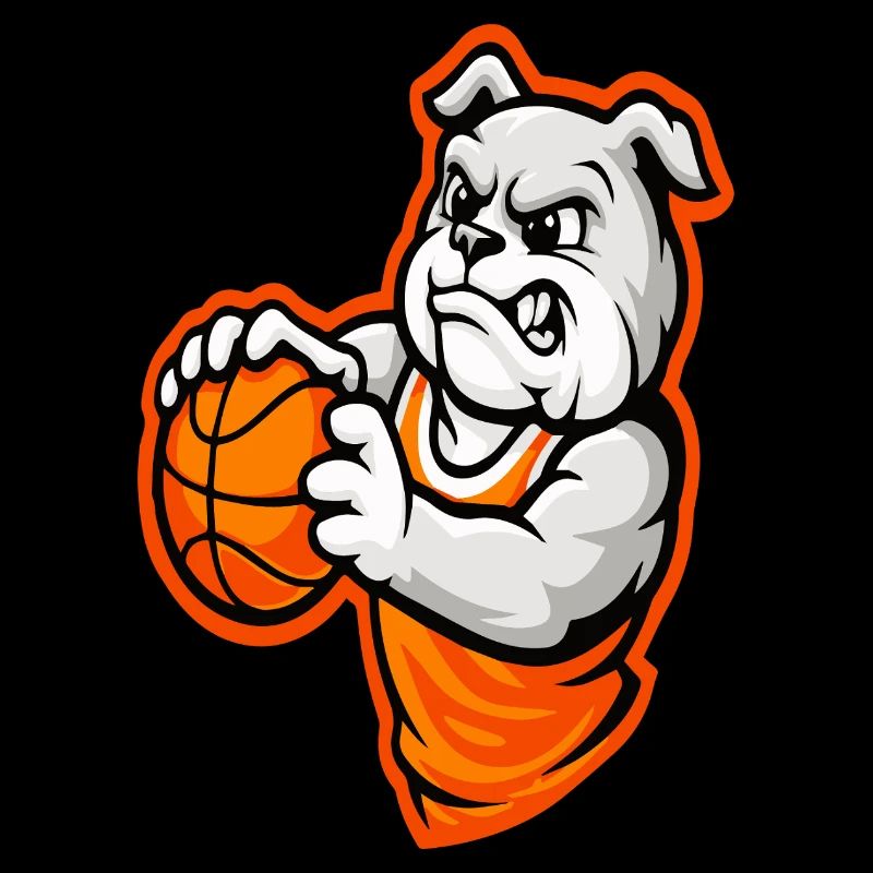 Power Basketball Bulldog-Maskottchen